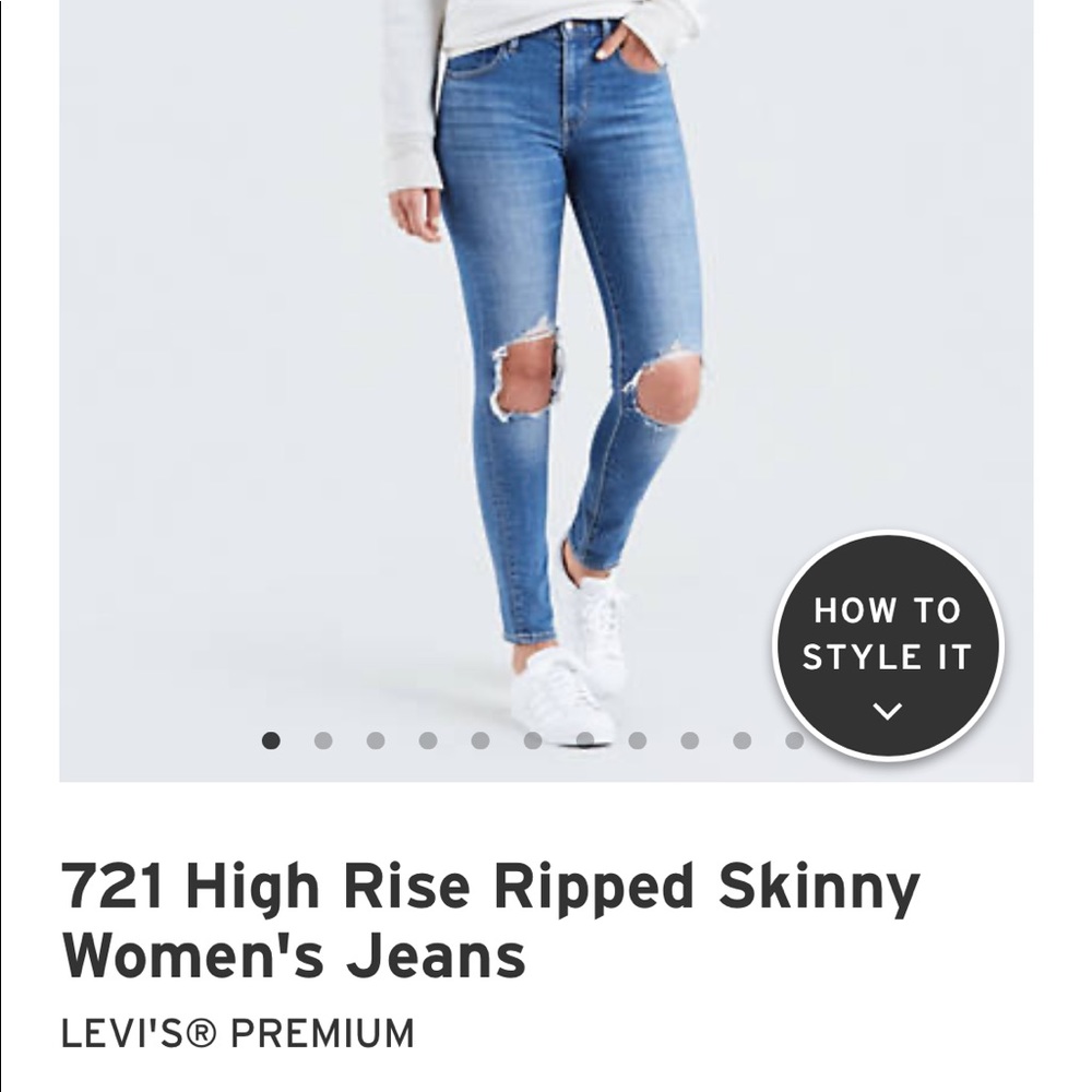 721 High Rise Ripped Skinny Women’s Jeans